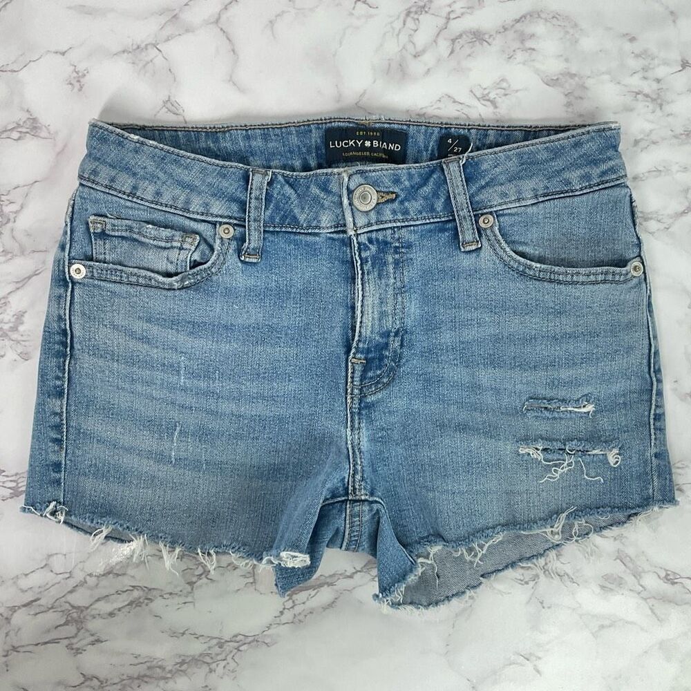 Lucky Brand Custom Cutoff Lolita Distressed Denim Jean Shorts 4